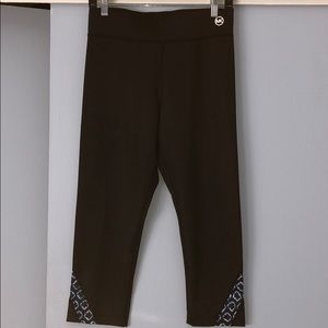 New Michael Kors Crop Leggings with Blue Accents